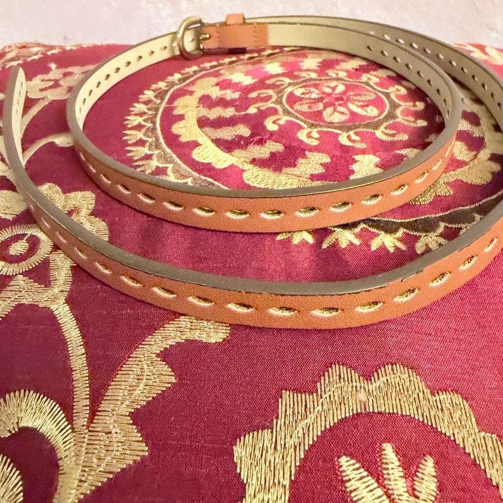 Stylish 40” Brown Pleather Belt - Picture 7 of 11
